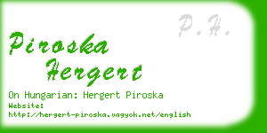 piroska hergert business card